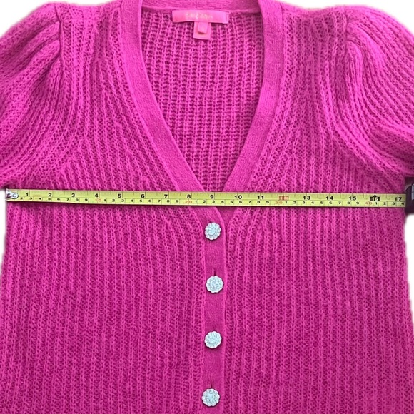 Lilly Pulitzer Women's Bright Pink Button-Up Cardigan Size Small - Picture 5 of 6